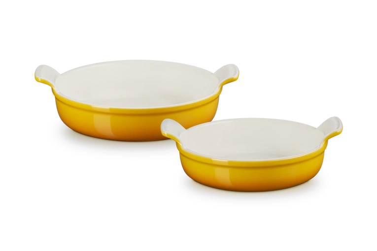Le Creuset - Kamionkowy zestaw 2 okrągłych form do pieczenia Heritage 20cm/24cm Nectar