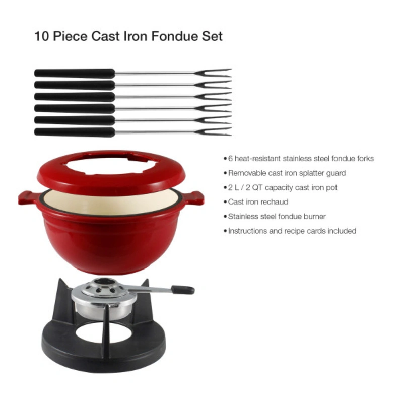SWISSMAR - SWISSMAR Fondue LUCERNE, żeliwo, czerwony