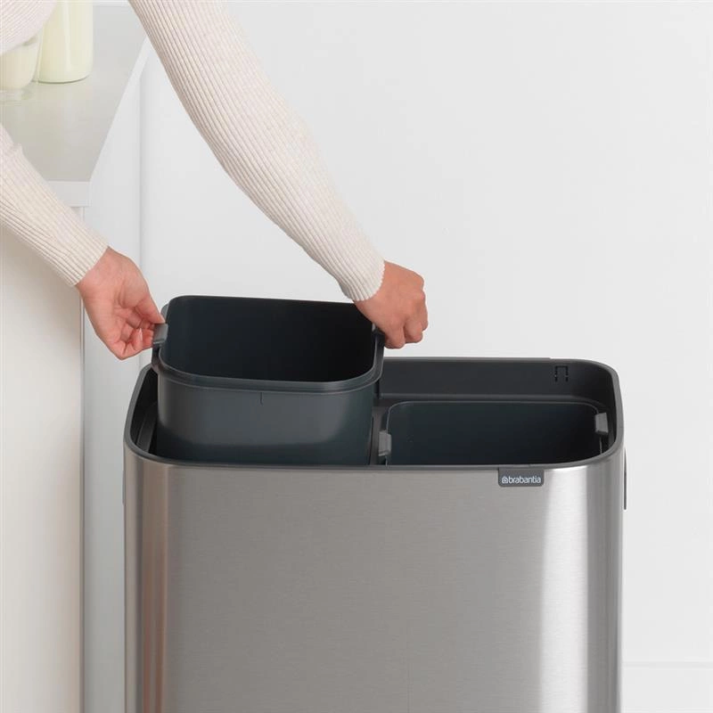 Brabantia - kosz na śmieci Bo Touch Bin 60L (2 x 30) stal matowa FPP