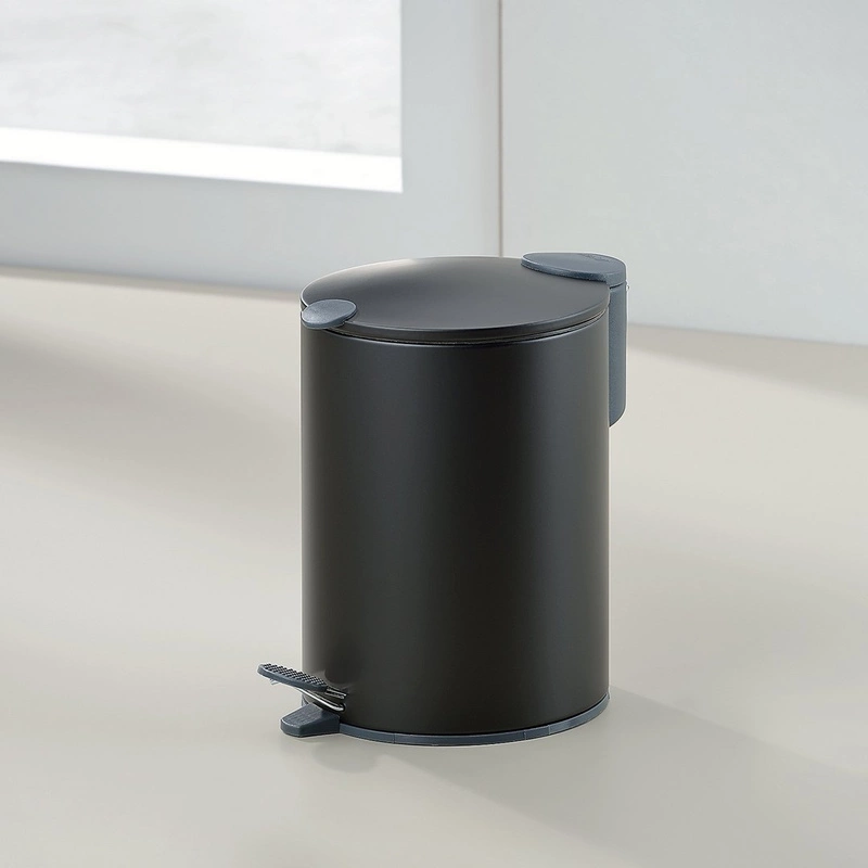 Kela - Kosz stalowy na śmieci 3 l czarny Mats