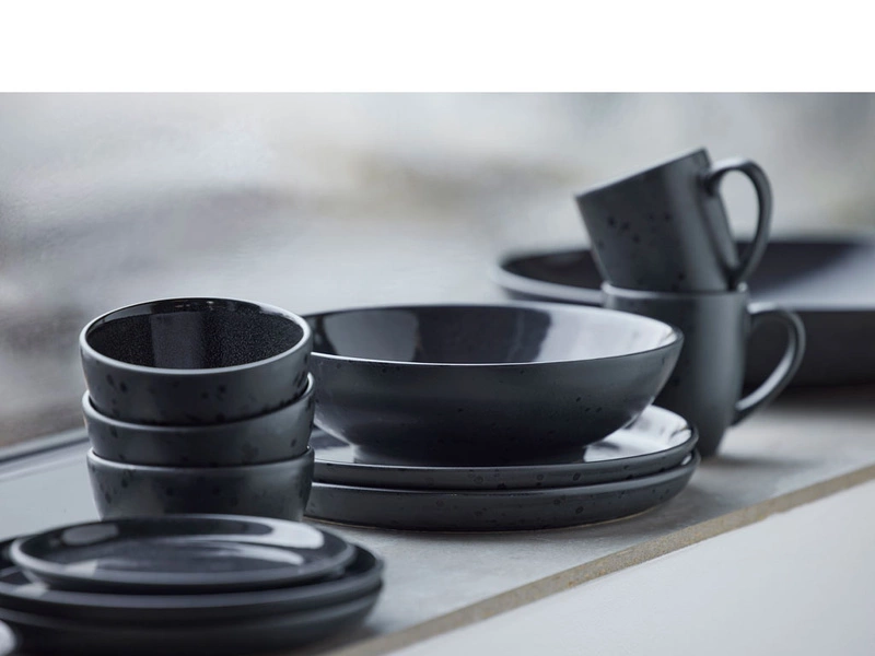 Bitz - Zestaw filiżanek ze spodkiem 4szt. czarny/jasny