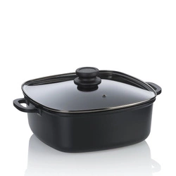 Kela - Naczynie kwadratowe 6l+pokrywka szklana Atura