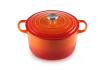Le Creuset - garnek żeliwny emaliowany Signature okrągła 24 cm 5 l Płomienny