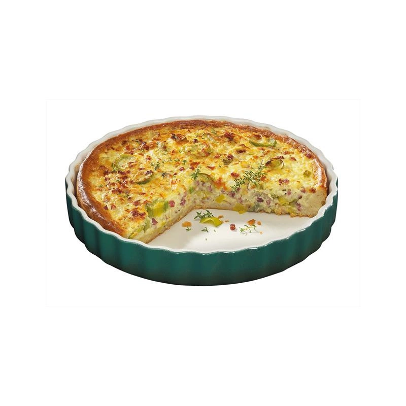 Kuchenprofi - forma do tarty ceramika śr. 28 cm zielona PROVENCE
