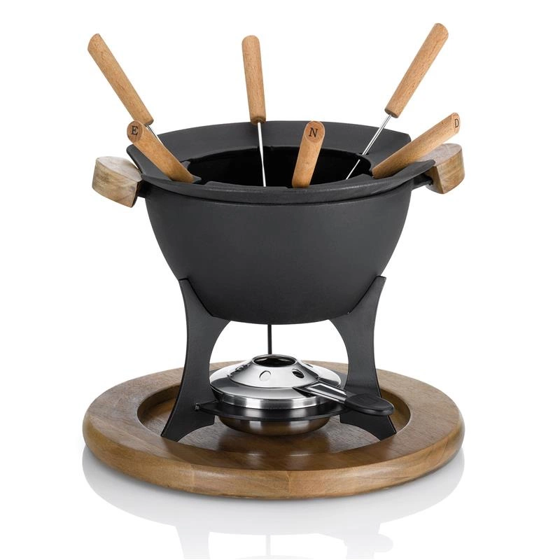 Kela - żeliwny zestaw do fondue, dla 6 os., 1,0 l, śred. 26,5 x 21,5 cm Country