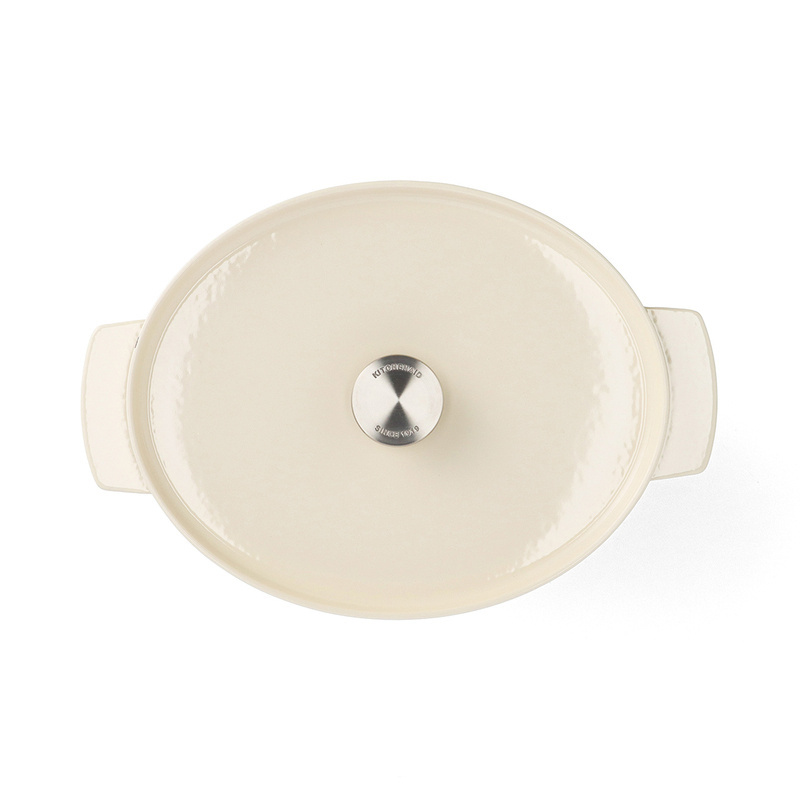 KitchenAid - garnek żeliwny owalny 5,6L Almond Cream