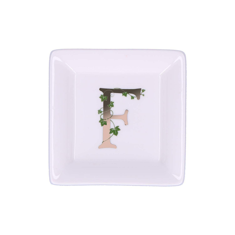 La Porcellana Bianca - talerzyk kwadratowy 10 cm, Wzór F Adorato