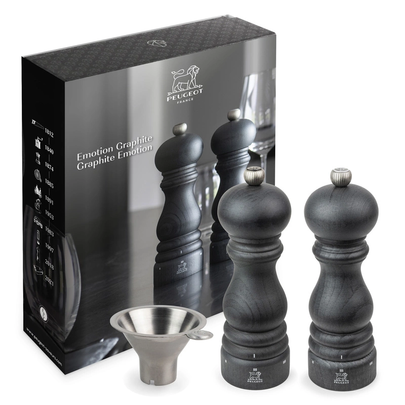 Peugeot - PARIS GRAPHITE Zestaw młynków do soli i pieprzu 18
