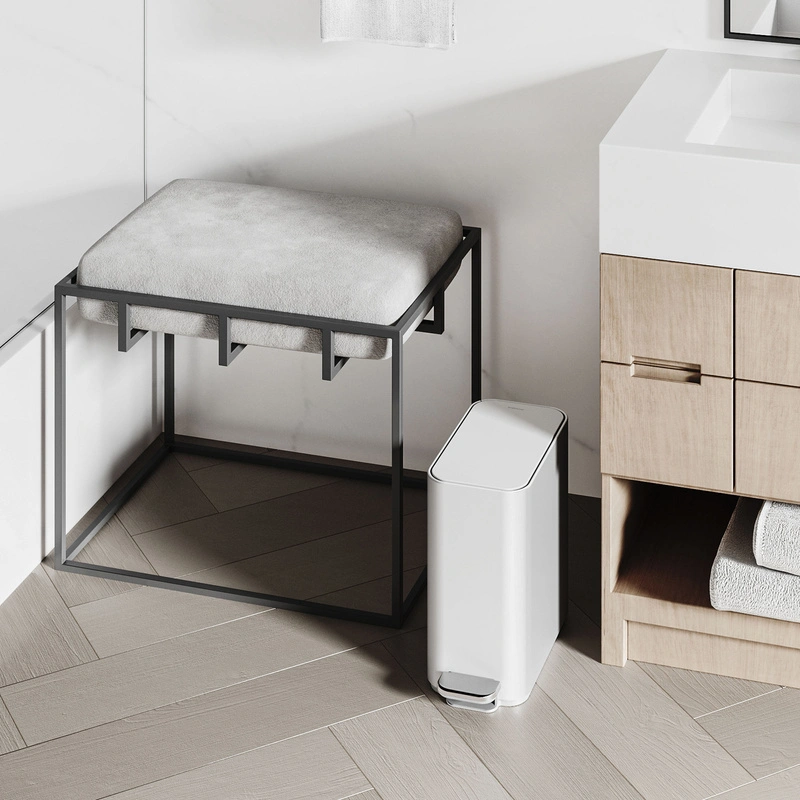 simplehuman - Kosz na śmieci pedałowy SLIM, 5 l; biały