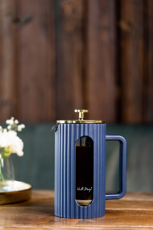 Vialli Design - Zaparzacz do kawy i herbaty 1000 ml Livio indigo