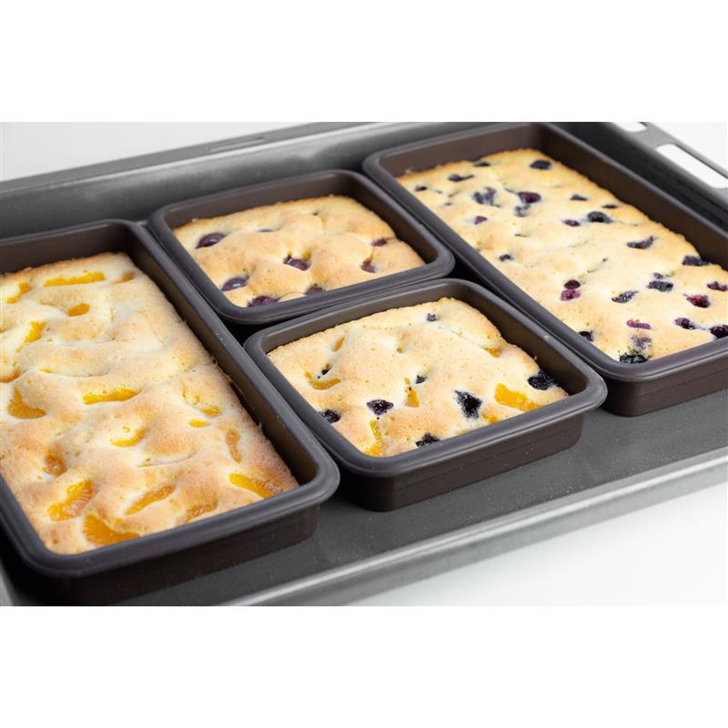 Lurch - silikonowe tacki do pieczenia, 4 szt., 11 x 11 cm (2 szt.), 24 x 11 cm (2 szt.) FlexiForm