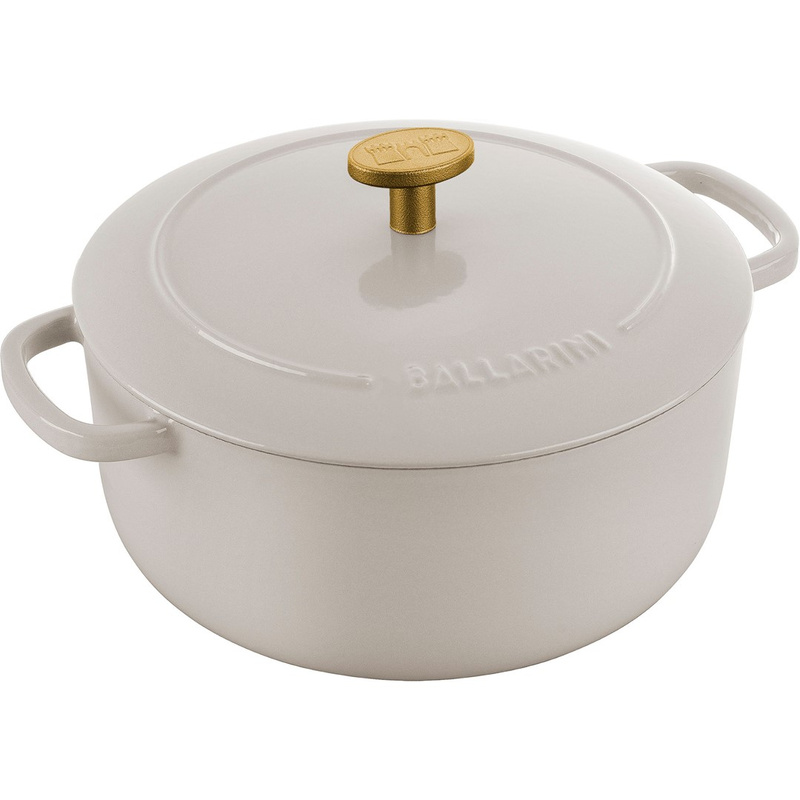 Ballarini - garnek żeliwny okrągły 2.6 ltr kość słoniowa Bellamonte