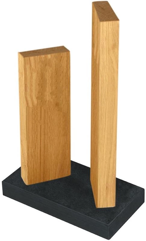 KAI - Magnetyczny stojak na 4 noże dąb + granit