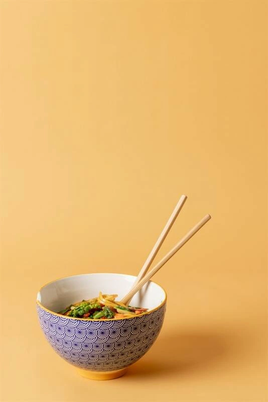 Typhoon - Miska na makaron + pałeczki Blue World Foods