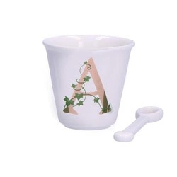 La Porcellana Bianca - filiżanka z łyżeczką 75 ml, Wzór A Unico