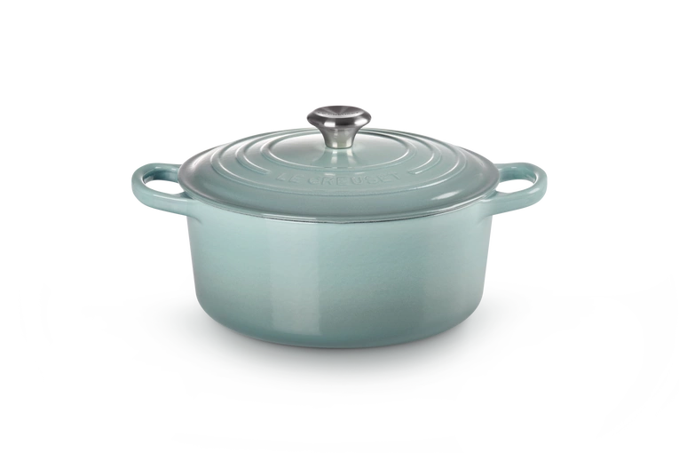 Le Creuset - brytfanna żeliwna emaliowana Signature okrągła 22 cm 3,3 l sea salt