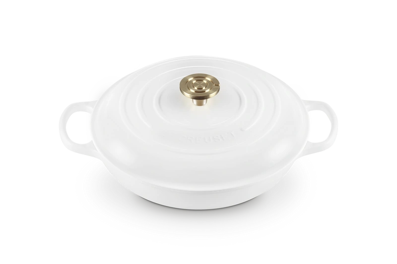 Le Creuset - garnek Gourmet Profesjonalny żeliwny 26 cm 2,2 l biały