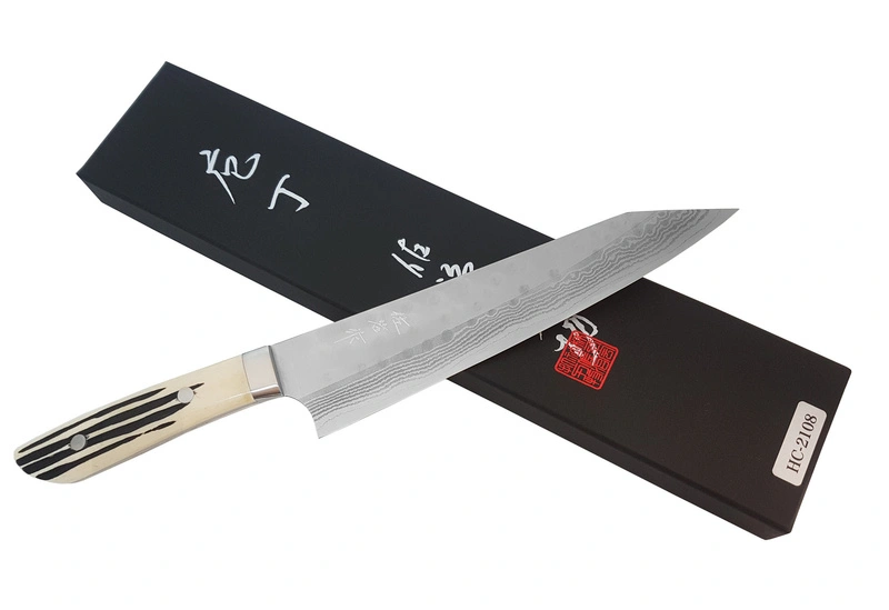 Takeshi Saji - SRS-13 Jeleni róg Ręcznie kuty nóż Szefa 21 cm