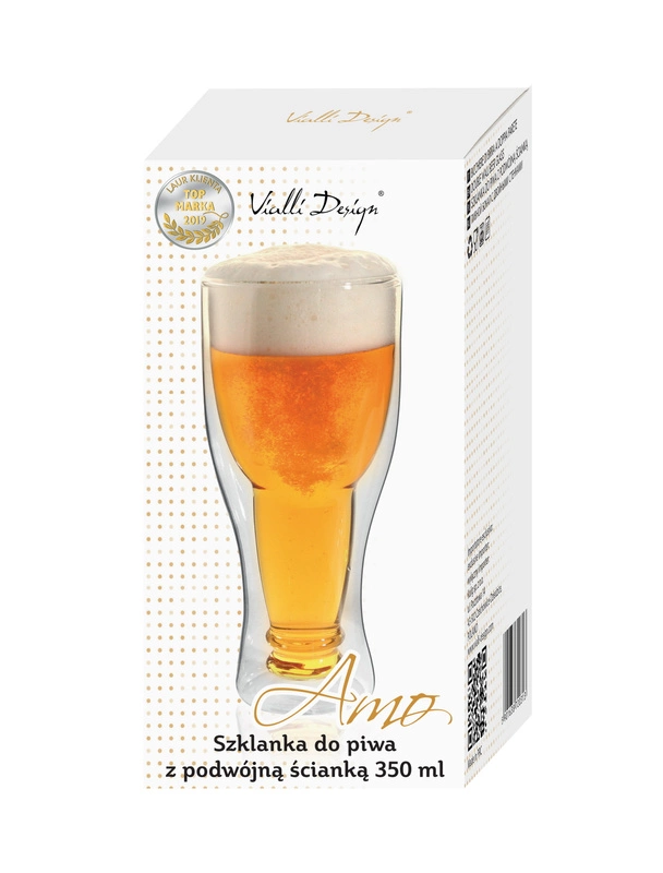 Vialli Design - Szklanka do piwa z podwójną ścianką Amo 350 ml