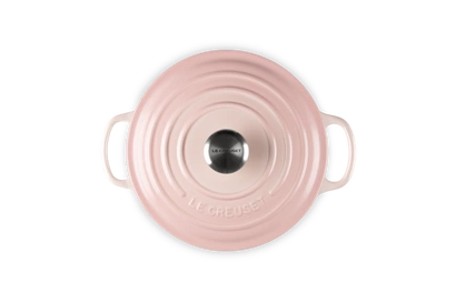Le Creuset - garnek żeliwny Signature 20 cm 2,4 l shell pink