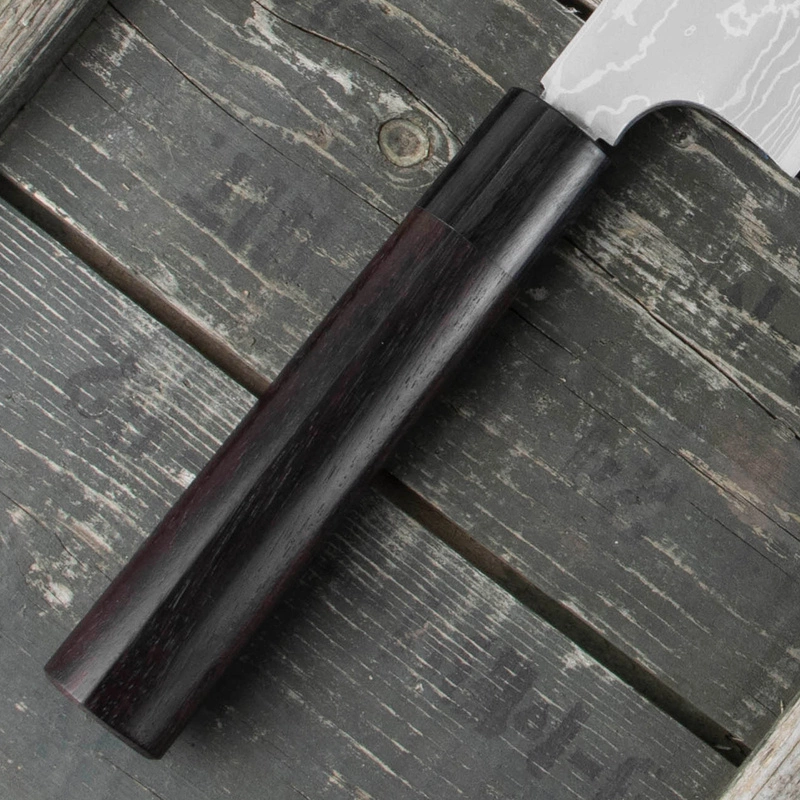 Hideo Kitaoka - Shirogami Satin Damascus Nóż Kamagata Usuba 18cm