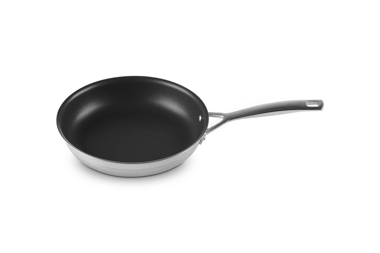 Le Creuset 3-ply dwie patelnie stal + nieprzywierająca 20/24 cm