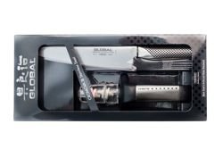 Global - Zestaw Starter: Nóż szefa kuchni G-2 + ostrzałka   G-291/SB