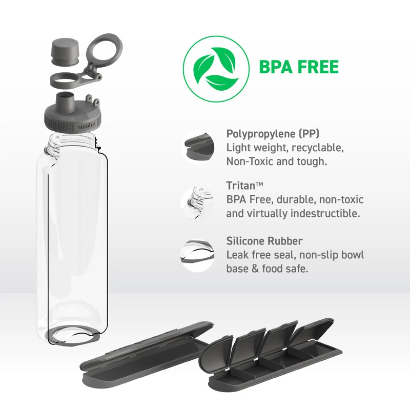 Asobu - Butelka ELECTROLYTE BLACK, 1,2L