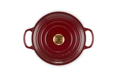 Le Creuset - brytfanna żeliwna emaliowana Signature okrągła 22 cm 3,3 l garnet