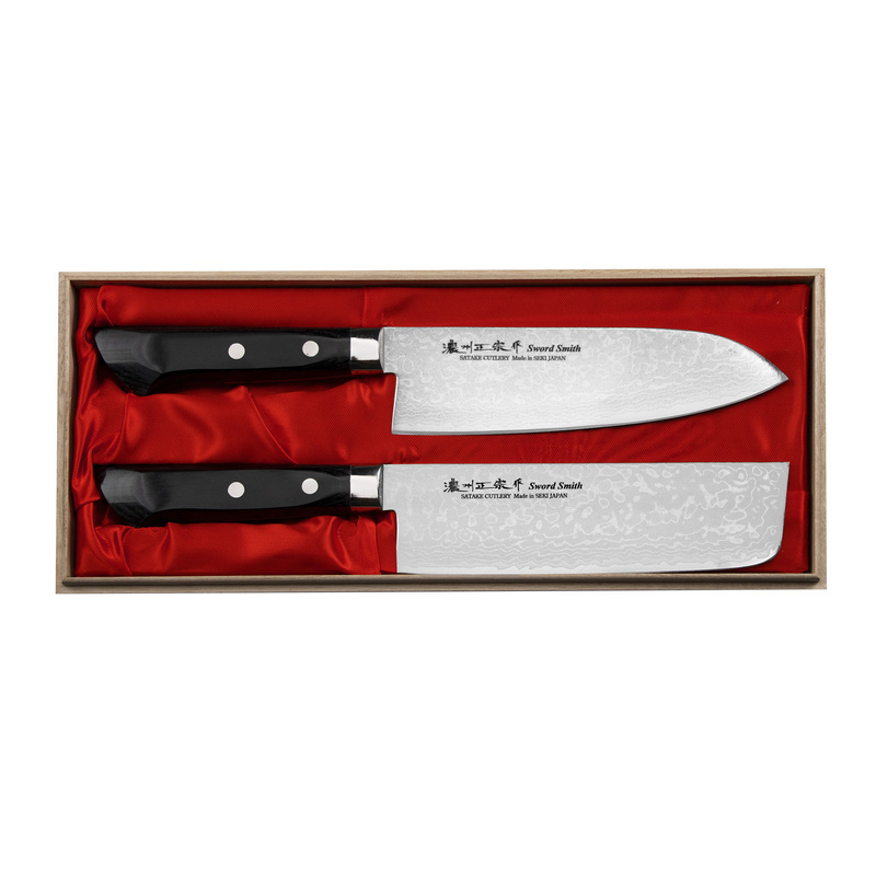 Satake  - Unique Sai VG-10 Zestaw Nóż Santoku +Nakiri