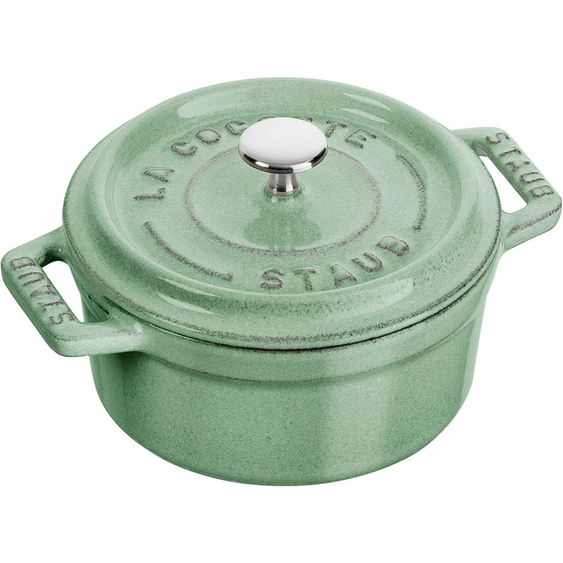 Staub - mini garnek żeliwny okrągły 10 cm, miętowy Mini Cocotte