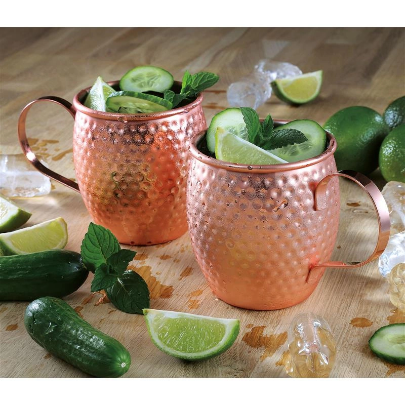 Cilio - kubek do Moscow Mule, stal nierdzewna/miedź, 0,5 l, śred. 9,5 x 9,5 cm, młotkowany Bar