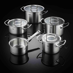 Garnki Fissler Profi 2.0 - 5 częściowy zestaw szklane pokrywy ver. 2020