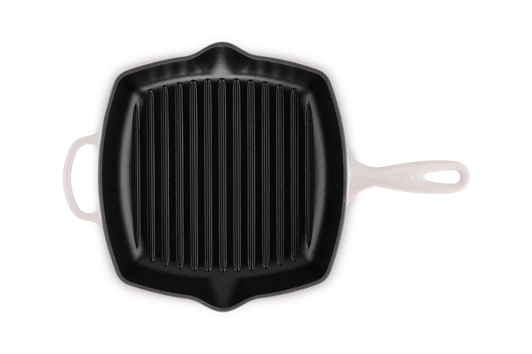 Le Creuset - patelnia żeliwna grillowa z dwoma uchwytami 26 cm Shell Pink