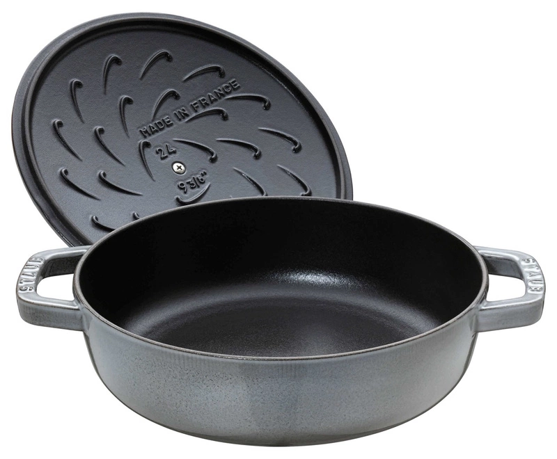 Staub - głęboka patelnia żeliwna Chistera szara 24 cm