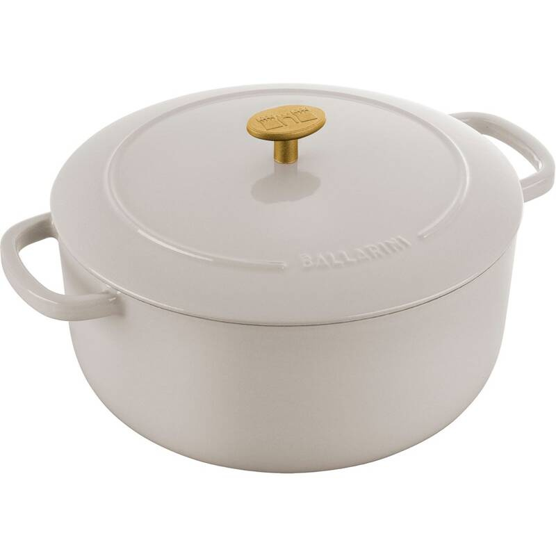 Ballarini - garnek żeliwny okrągły 5.5 ltr, kość słoniowa Bellamonte