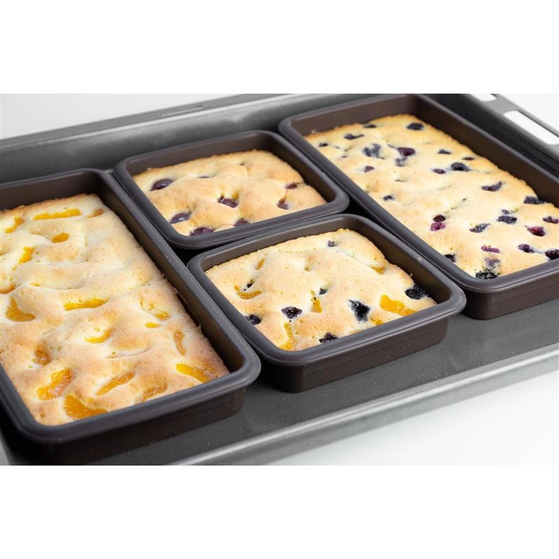 Lurch - silikonowe tacki do pieczenia, 4 szt., 11 x 11 cm (2 szt.), 24 x 11 cm (2 szt.) FlexiForm