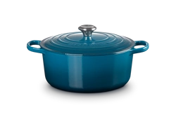Le Creuset - garnek żeliwny emaliowany Signature 28 deep teal