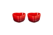 Le Creuset - Zestaw 2 Foremek Serce 300 ml  Wiśniowy 
