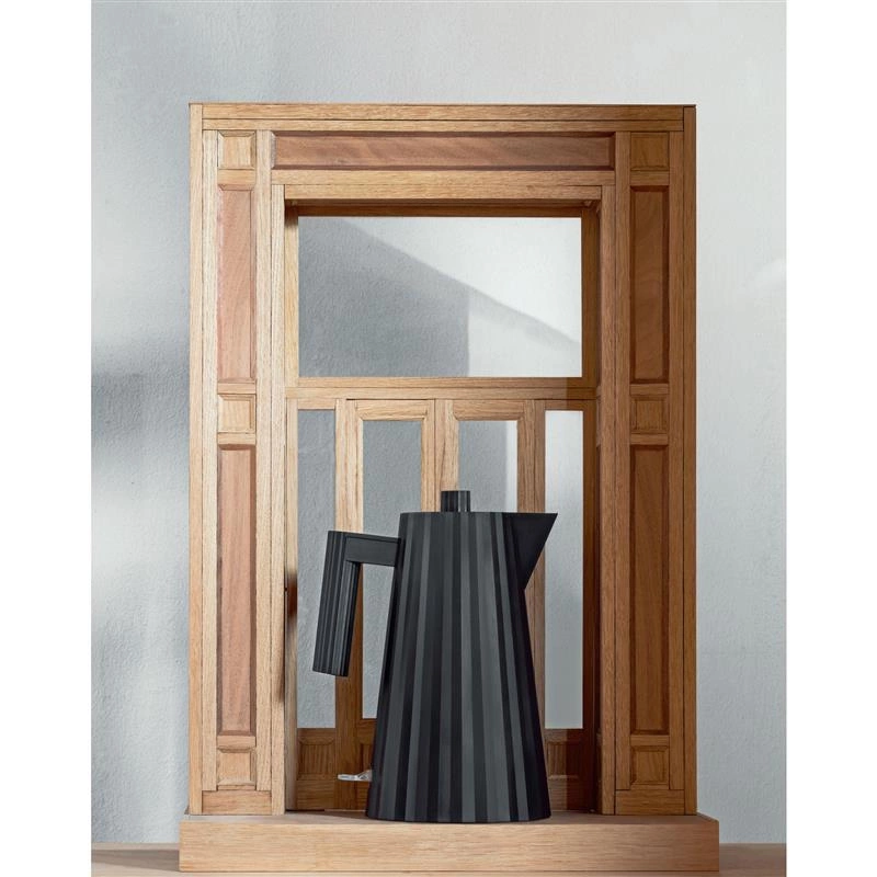 Alessi - czajnik elektryczny czarny Plisse 1,7 l