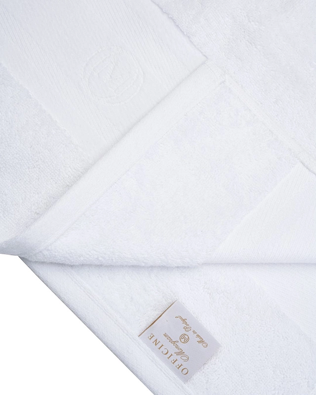 Officine Monogram - Ręcznik kąpielowy Monogram Linea 70x140cm biały