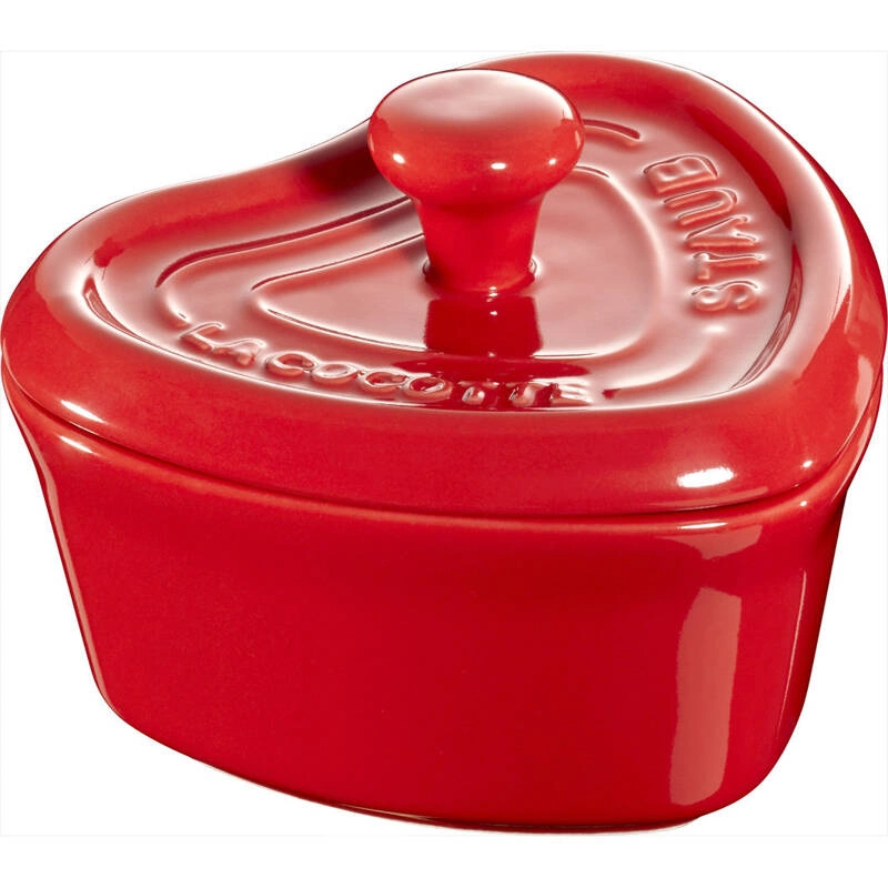 Staub - mini cocotte serce 200 ml, czerwony