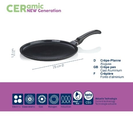 Kela - Patelnia ceramiczna do naleśników 28cm Atura