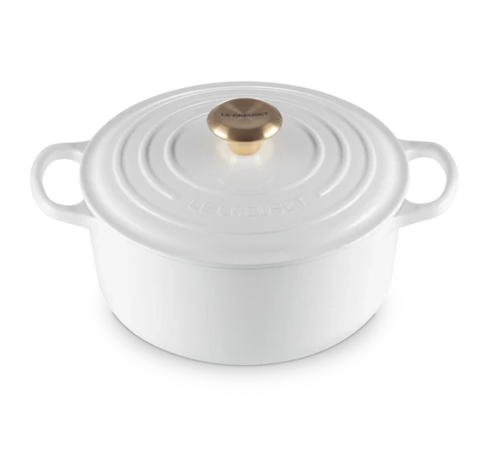 Le Creuset - garnek żeliwny Signature 24 cm 4,2 l biały