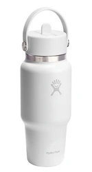 Hydro Flask - Butelka 24 oz Wide Flex ze słomką, biała
