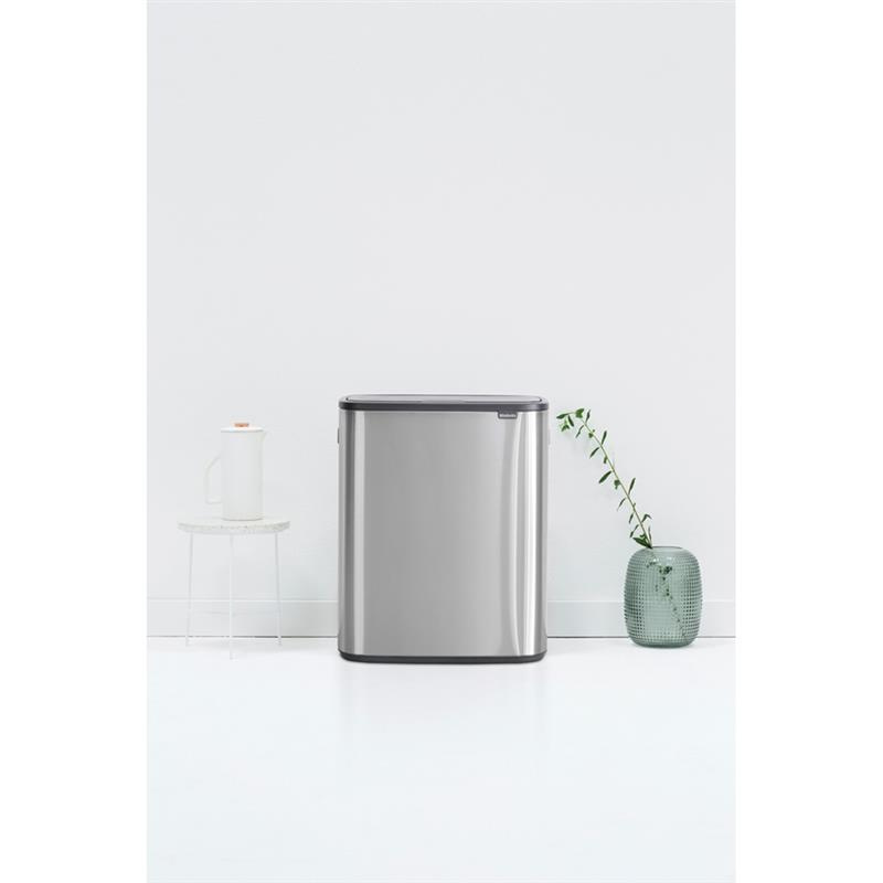 Brabantia - kosz na śmieci Bo Touch Bin 60L (2 x 30) stal matowa FPP