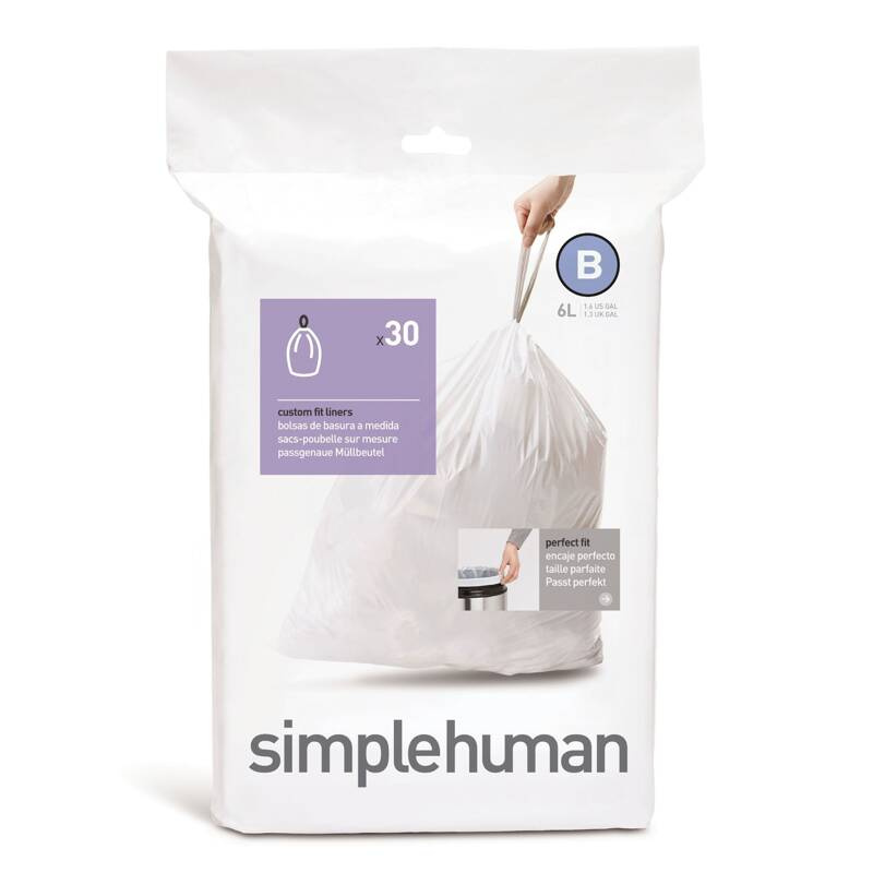 simplehuman - Worki na śmieci 30 szt. - rozm. B 6L