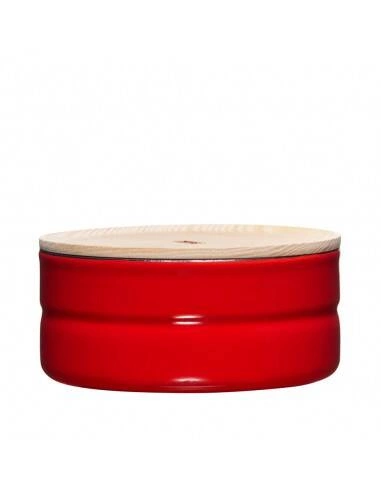 Riess - Pojemnik kuchenny niski z drewnianą pokrywą 0,6l Fresh Tomato