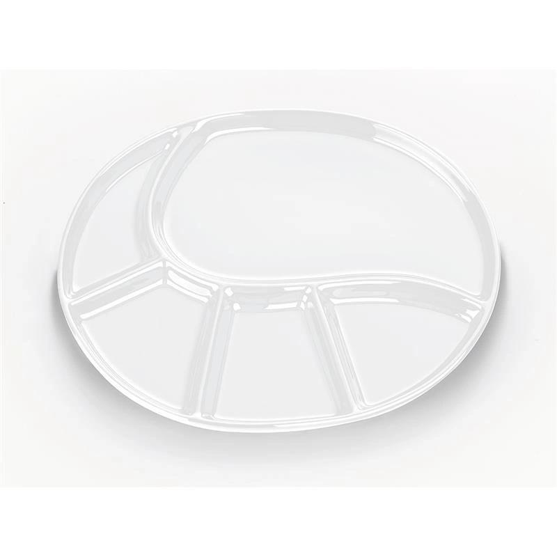 Kela - talerz do fondue, 28,5x22 cm, biały Vroni