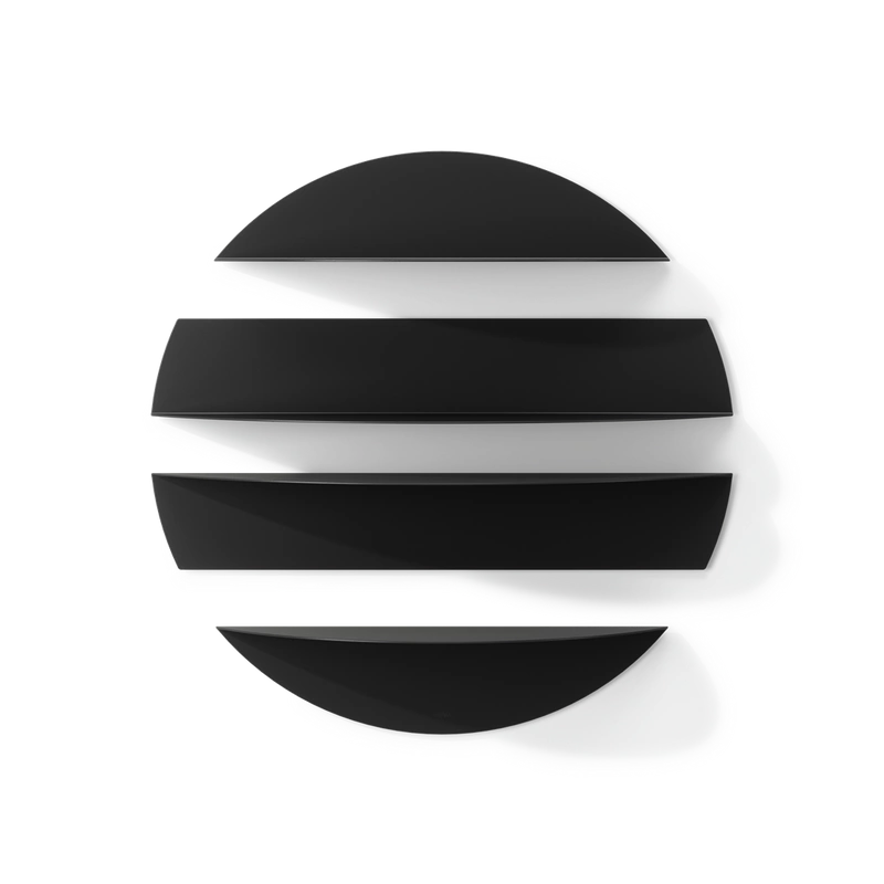 Umbra - Pólka w kształcie koła 4el. czarna SOLIS